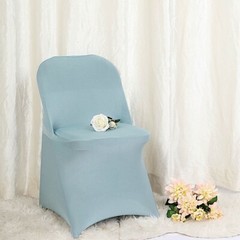 10 Dusty Blue Stretchable Spandex Chair Covers Wedding Banquet Party Decorations