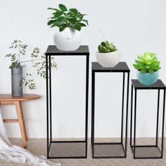 3pcs Plant Stand Metal Flower Pot Holder Display Rack Living Room Decorative