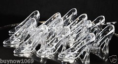 24 FILLABLE CINDERELLA CLEAR SLIPPERS WEDDING FAVORS QUINCEANERA PARTY FAVORS
