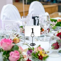 24 Pcs Table Card Holders, Menu Photo Frame, Anniversary Birthday, Black