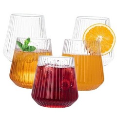 24 Count Plastic Wine Glasses Disposable 14oz – Elegant Origami 24PCS Clear