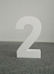 Polystyrene Number 50cm Birthday Anniversary Party Digit Letter Table Decoration 3D