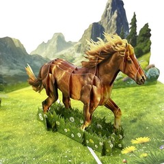 3D Horse Popup Card – Handmade Animal-Themed Paper Art for Birthday, Annivers…