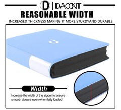 Premium Card Binder 12 Pocket – Fits 1200 Cards，3X4 Ringless Card Binder