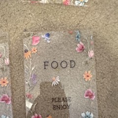 Acrylic Floral Table Signs Set of 6 with Holders, Reusable, Clear