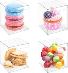 Durable Transparent Favor Boxes for Macarons – 25 pcs, Perfect for Events