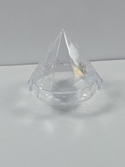 6 Pack Clear Favor Boxes, Diamond Shape Candy Boxes, 3 x 3 Inch Clear