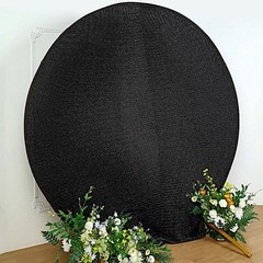 BLACK 7.5 ft Metallic Spandex STAND COVER Wedding Decorations Party Events