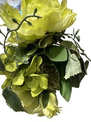 Greens Artificial Hydrangea Rose Flowers Silk Bouquet Party Wedding Home Decor