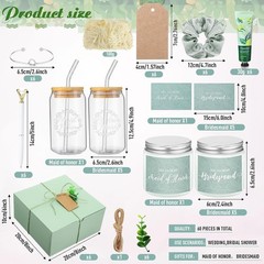 Teenyyou 60 Pcs Bridesmaid Proposal Gift Cup, Candle, Bracelets, Cream & More