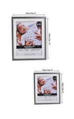 Set of 5 Photo Frames, Glass with Wall mount – Three 8×10 Frames, Two 4×6 Frames