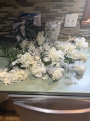 30pc White Wedding Artificial Flowers Arrangements Bouquet