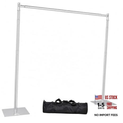 Pipe and Drape Backdrop Stand 10FT x 10FT, Adjustable Backdrop 10x10ft Silver