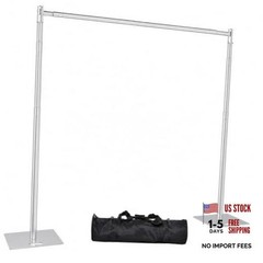 Pipe and Drape Backdrop Stand 10FT x 10FT, Adjustable Backdrop 10x10ft Silver