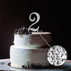 4.5″ tall Rhinestone CAKE TOPPER Wedding Party Decorations Supplies on SALE
