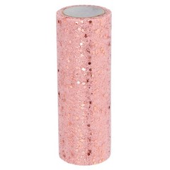 Tulle Fabric Rolls 6″ by 10 Yards Fabric Spool Tulle for DIY, Rose Gold