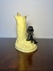 VINTAGE 1971 Wilton Bride & Groom Kissing On Tree Wedding Cake Topper Vase MCM