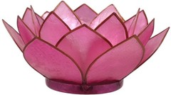 Ebros Seashells Lotus Flower Votive Tea Light Candle Holder 4.25″D (Coral Pink)