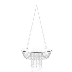 60cm Acrylic Hanging Cake Stand With Beads Ceiling Mount Wedding Party Display
