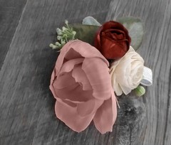 Mauve Burgundy Bridal Bridesmaid Bouquets Sola Wood Blush Pink Wedding Nosegay