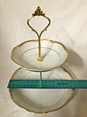 2 Tier vintage Jewelry stand bowls or fruit/cookies/tidbits SEYEI fine China