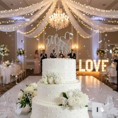 Silver Glitter Mr and Mrs Cake Topper – Wedding, Engagement, Wedding Annivers…