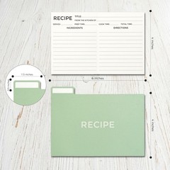 Diakos Recipe Cards 4×6 with Dividers Set – 50 Blank 4 × 6 Inches, White