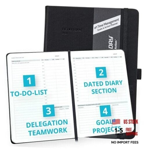 2026 Weekly Planner – Effective Planning System to 7×9 Inch – Black – 2026