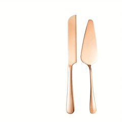 Golden Cake Cutting Set, Knife & Server, Thickened Steel, Gift for Wedding