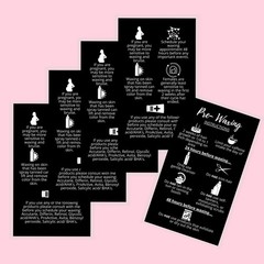 Waxing Aftercare Cards | 50 Pack | Size 2 x 3.5” inches Business Card Size