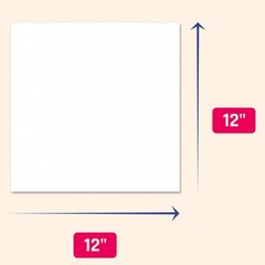 25 Pieces, (110 lb/300 gsm) – White 12 x 12 inches (25 Sheets),