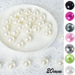 20 mm wide 120 LOOSE LARGE BEADS FAUX PEARLS Wedding Party CENTERPIECES Crafts
