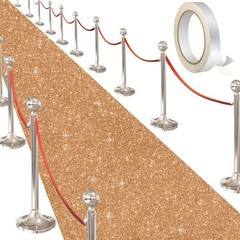 Glitter Carpet Runner 2.6FT x 30FT – Premium Non-Woven Sparkle Rug for Weddin…