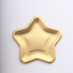 25 MATTE GOLD 7″ Star Shaped Paper Salad Dinner PLATES Party Events Decorations