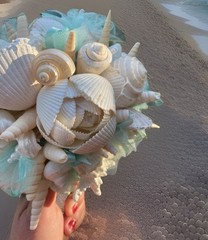 Natural Seashell Wedding Bouquet, Forever Keepsake, Beautiful One Of A Kind