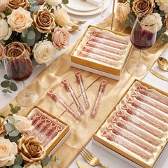 Elegant 100 Pcs Wedding Bubble Wands – Rose Gold Key Theme for Celebrations