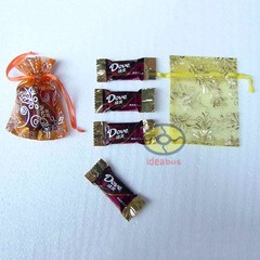 25/50/100/200pcs Print Pattern Organza Pouches Jewelry Wedding Favor Bags 4″x3″-