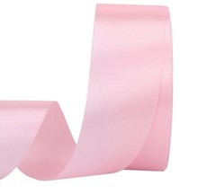 50yd 1.5in Pink Polyester Ribbon Gift Wrap Craft Party Decorations Sewing DIY