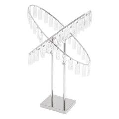 X-Shaped Crystal Flower Stand,Flower Stand Decoration for Wedding/Birthday/Party
