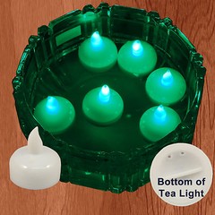 FREESH 18X Waterproof LED Floating Tealight Flameless Candle Wedding Party Green