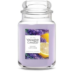 Scented Candle, 22oz with up to 150 Hour Burn Time, Large Jar Lemon Lavender