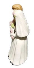 Porcelain Dancing Bride & Groom Cake Topper Unsigned