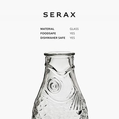Serax Glass Water Pitcher Fish Fish Glassware By Paola Navone Wine Carafe