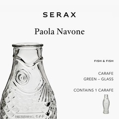 Serax Glass Water Pitcher Fish Fish Glassware By Paola Navone Wine Carafe