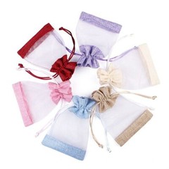 50pcs 15×20 17×23 20×30 25x35cm Organza Jewelry Pouch Bag For Gifts & Souvenirs
