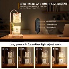 Candle Warmer Lamp with 3 Bulbs, Adjustable Height Dimmable 1pack, Amber