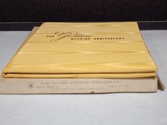 Vintage C.R. Gibson 50th Anniversary Wedding Party Guest Book Gold U.S.A. New
