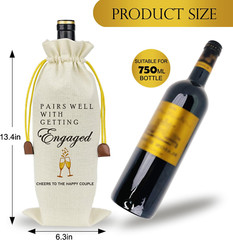 Wedding Wine Bag Engagement Gifts for New Couples, Mr and Mrs Marriage Wedding G