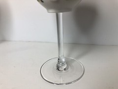 Floral Bone China Teacup Wine Glass Gold Trim Roses Petunia PAIR Wedding Shabby