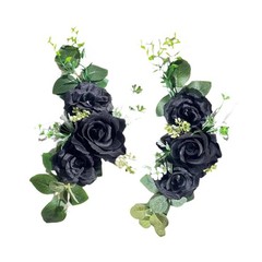 2 Pieces Artificial Flower Swags Chair Floral Garlands Backdrop Garland Corner